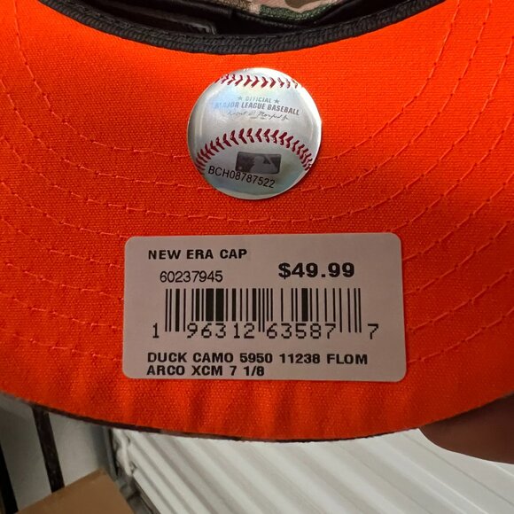 Florida Marlins MLB Cooperstown Duck Camo World Series Fitted Hat - New - Picture 3 of 4